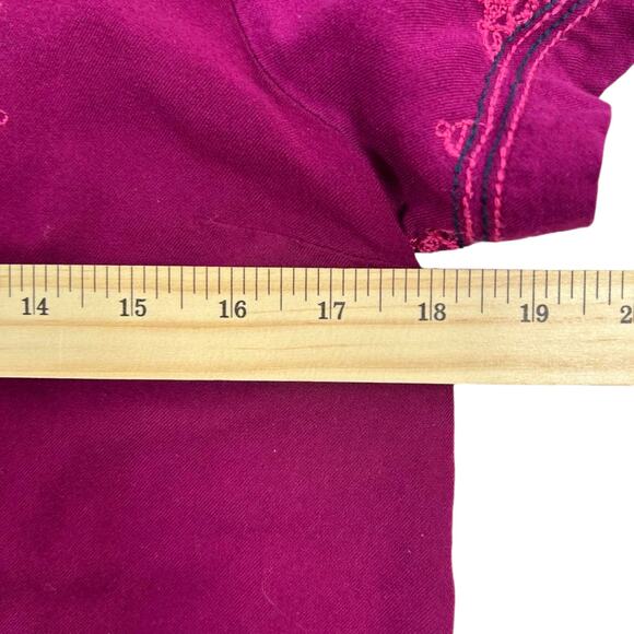 Lucky Brand Women's Purple Embroidered Blouse Abuelita Shirt Size S - Picture 6 of 7